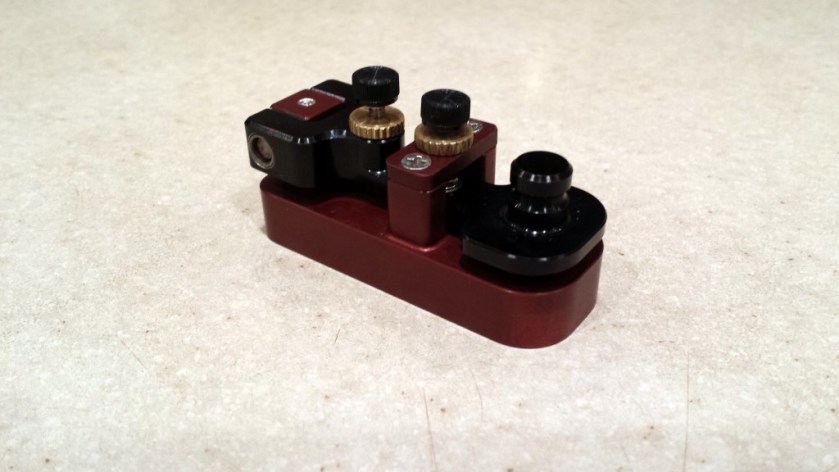 American Morse MS2 straight key after initial assembly