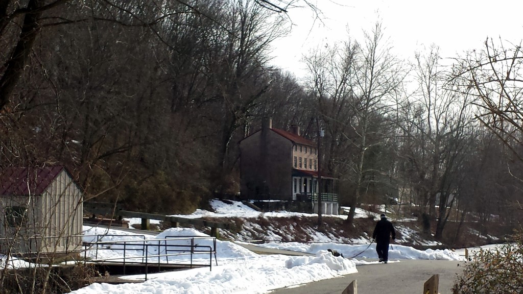 Lock 60 and the Canal Keeper's House at Schuylkill Canal Park, Mont Clare, Pennsylvania