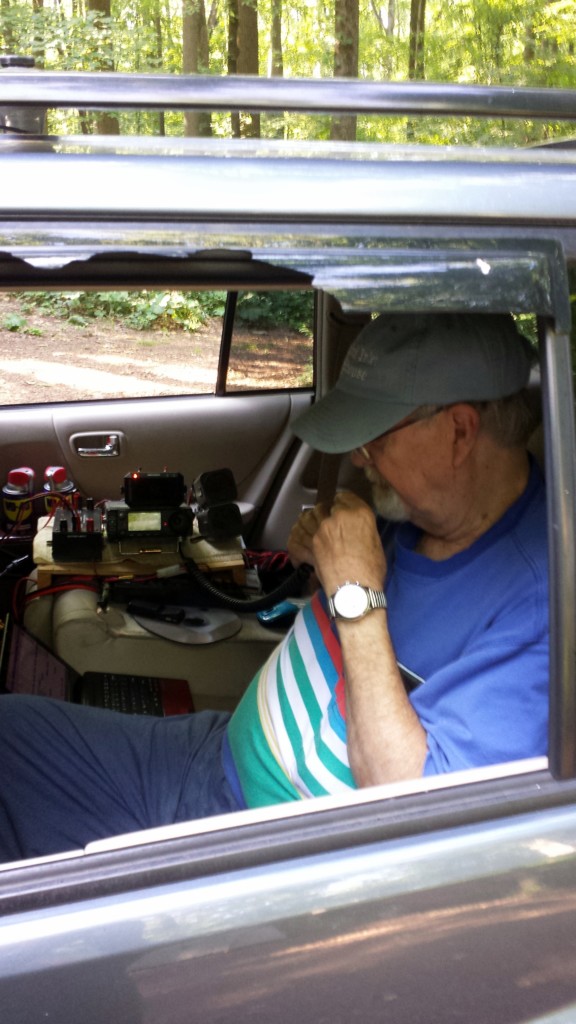 Ed K3YTR operating on 6 meters and 2 meters from his car