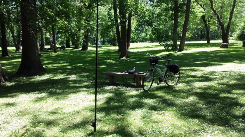My operating position along the Perkiomen Trail
