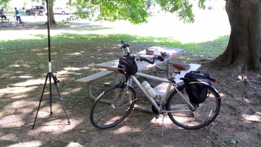 My setup in the Betzwood Picnic Area in Valley Forge National Historical Park.