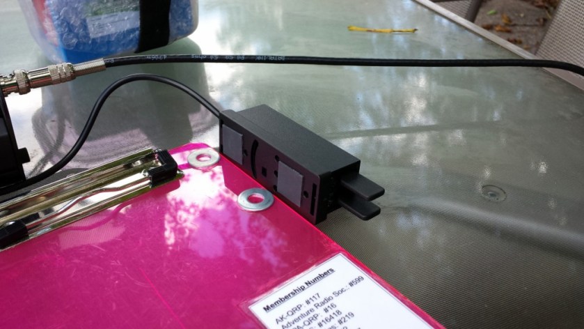 My sideways paddles. The top paddle was used as the straight key.