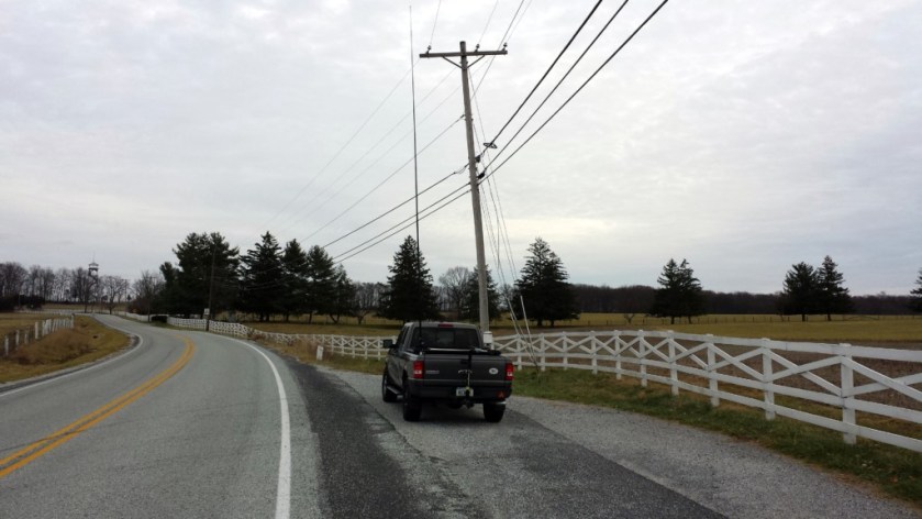 Activating the Eisenhower National Historic site. My 20-foot antenna is a bit closer to the utility lines than I would have liked.