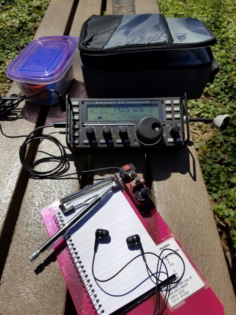 Park bench portable in Lower Perkiomen Valley Park.