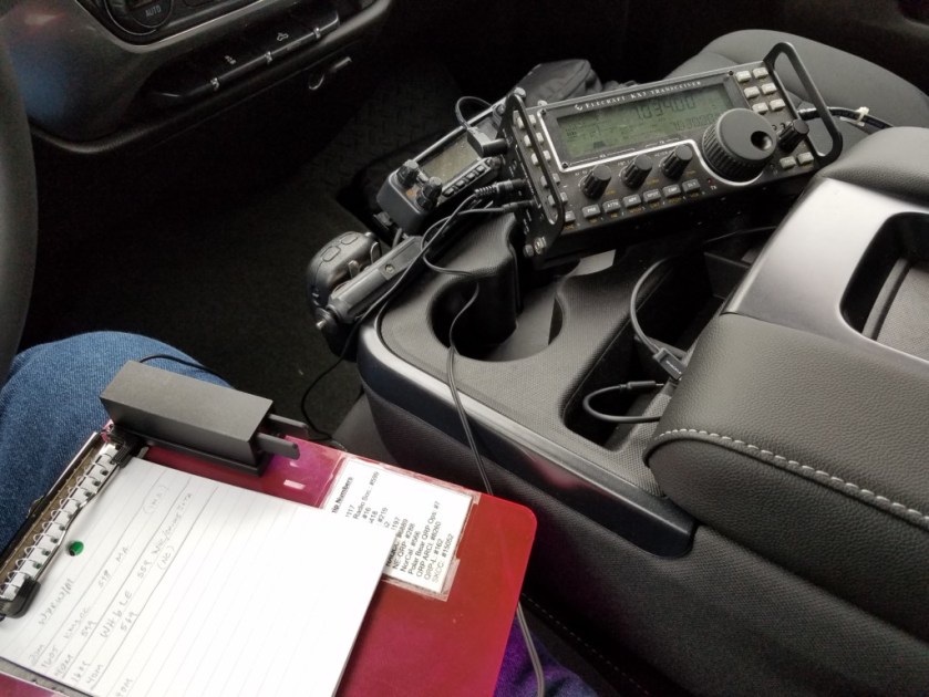 My operating position in the truck.