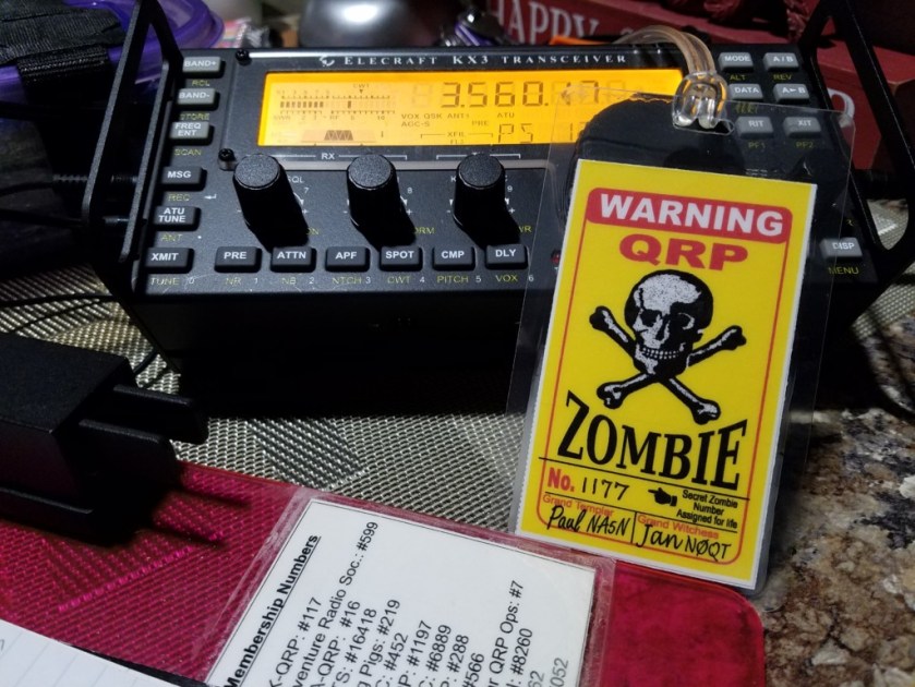 My official QRP Zombie credentials.
