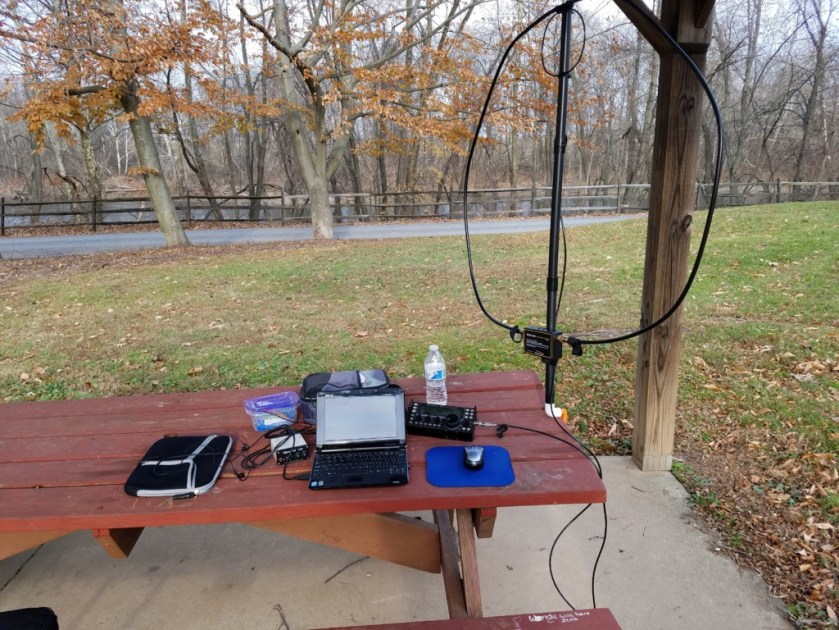 Operating digital modes from a local park.