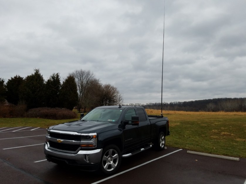 The vertical antenna in use at Black Rock Sanctuary