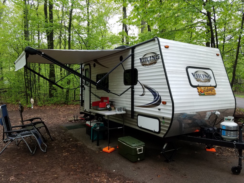 The QRP camper on a rainy weekend at French Creek State Park