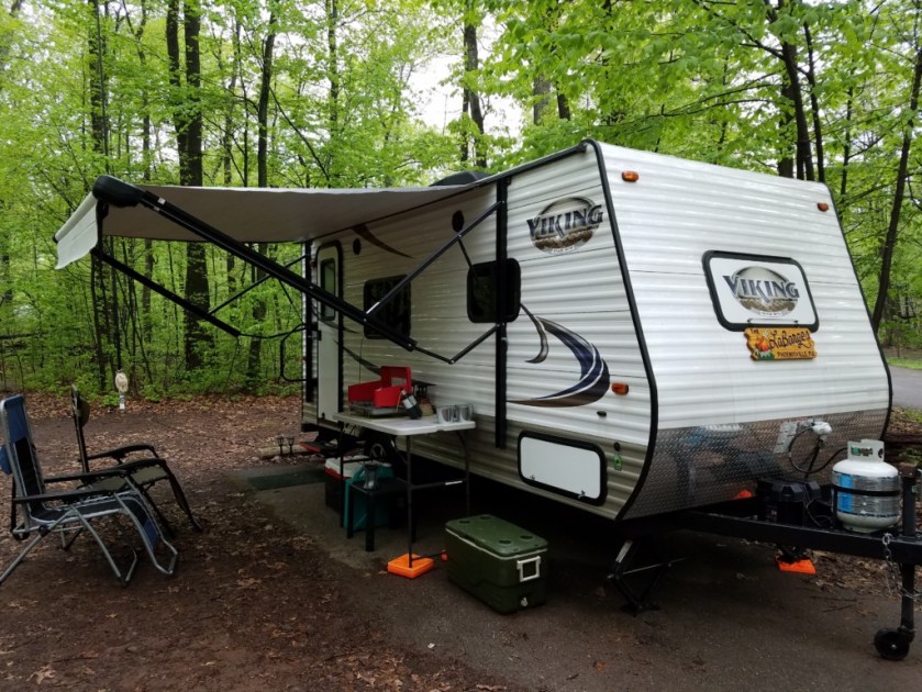 The QRP camper on a rainy weekend at French Creek State Park