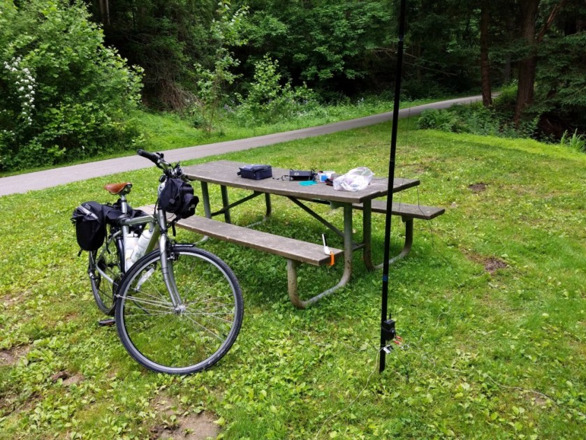 My setup on the East Branch Brandywine Trail