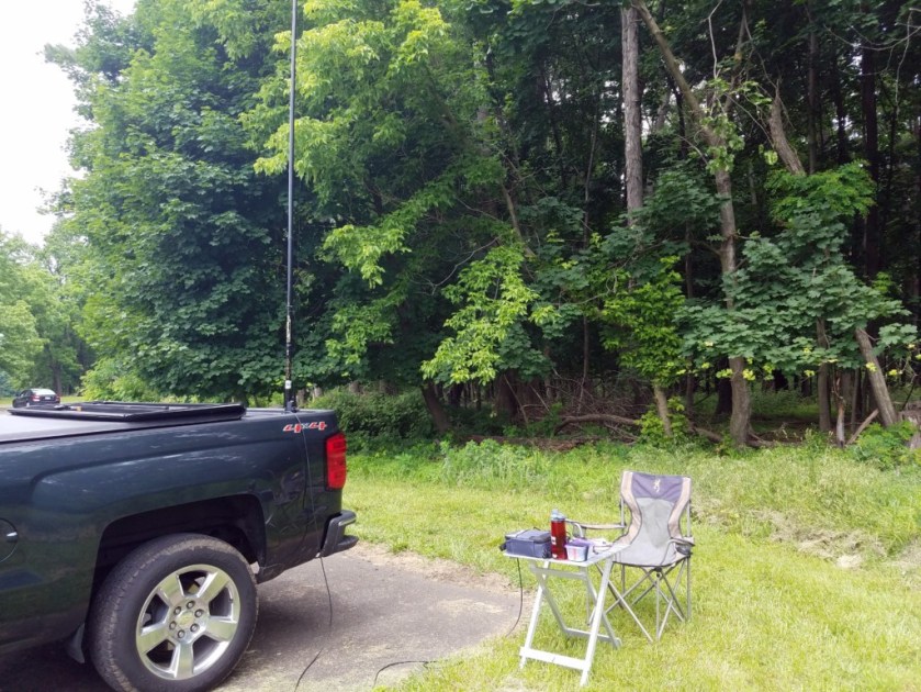 My setup in Valley Forge National Historical Park. I last about an hour before I had to seek some shade.