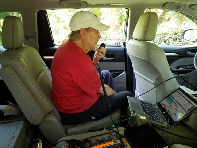 K3YTR working VHF/UHF during W3BQC Field Day 2018