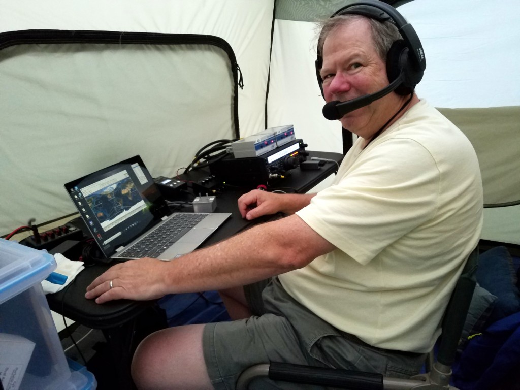 NK1N working the satellites during the W3BQC Field Day 2018