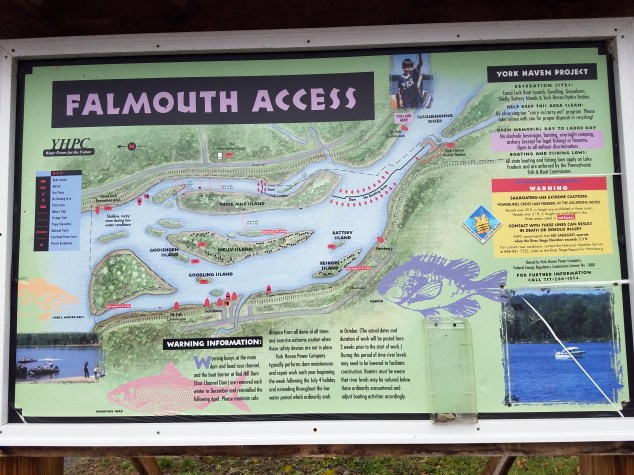 Falmouth Boat Launch information board