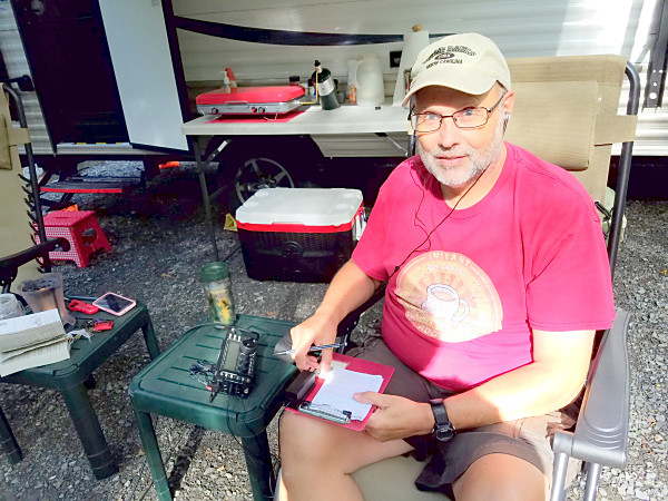 WB3GCK operating at Pine Grove Furnace State Park.