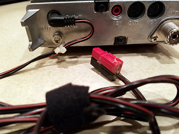 The power cord with an Anderson Powerpole connector attached to my FT-817