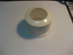 PVC end-cap drilled out