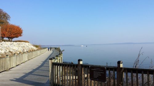 The Promenade along the waterfront in Havre de Grace, MD
