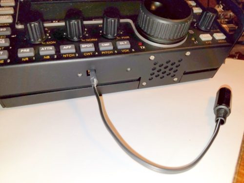 This is the straight key adapter connected to my KX3.