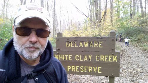 Obligatory selfie at the Delaware state line.
