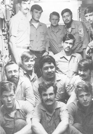 Radio gang aboard the USS LaMoure County (LST-1194) in 1974. I’m standing in the back, second from the right (with my eyes closed).