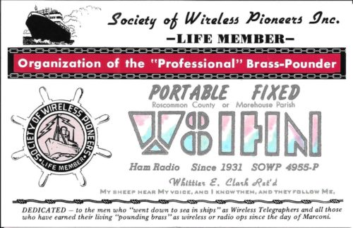 QSL card from W8IHN. On the back of the card, he wrote: “What can I say, Craig, it’s not often that I run into a fellow ham that I take a liking to. I do hope we can meet up again on 30M.”