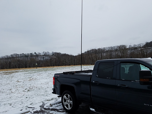 The WB3GCK rolling ham shack at Black Rock Sanctuary with the remnants of the snow we got overnight.