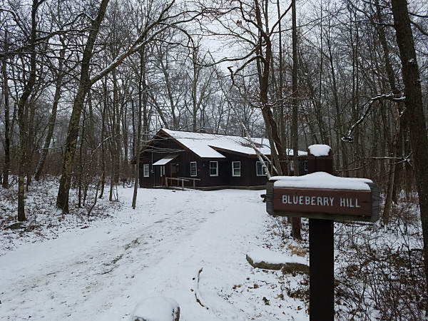 The Boschveldt QRP Club's base of operations at the Mohican Outdoor Center. This picture was taken before the weekend snow and ice arrived.