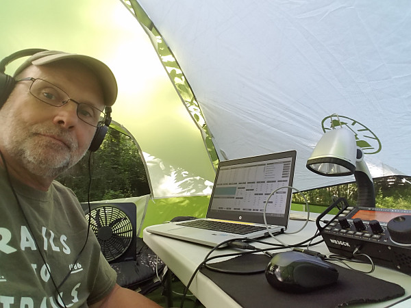 WB3GCK - running CW from my tent