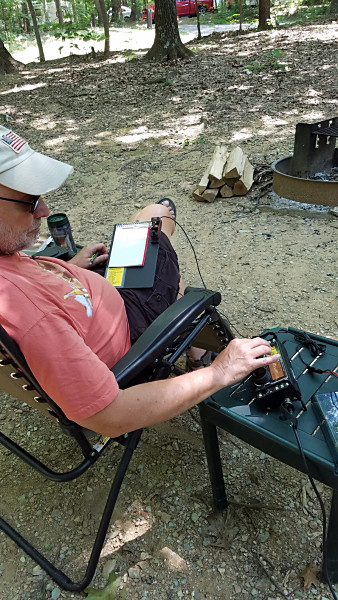 WB3GCK operating at Codorus State Park near Hanover, Pennsylvania