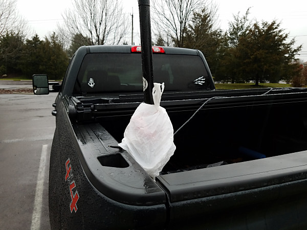 My homebrew vertical wrapped up for the rain
