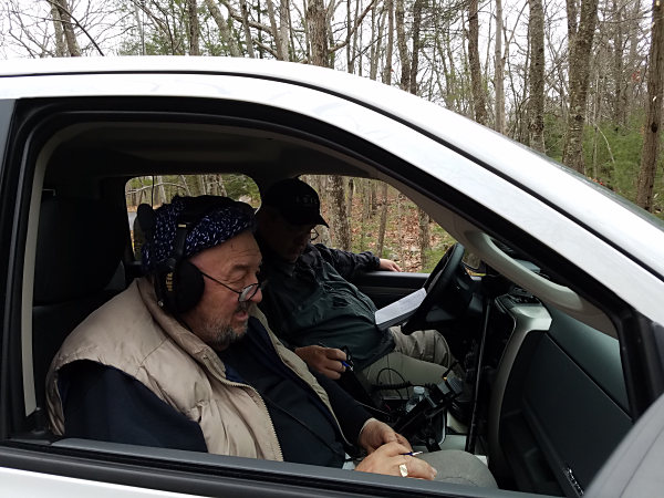 Ed K3BVQ (L) and Walt KB3SBC doing a POTA activation of the Delaware Water Gap National Recreation Area