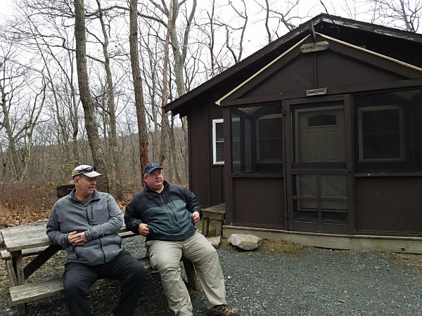 Ed WA3WSJ (L) and Walt KB3SBC outside the cabin