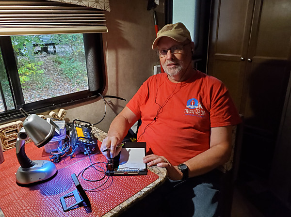 WB3GCK doing some early morning operating from Gifford Pinchot State Park in south-central Pennsylvania