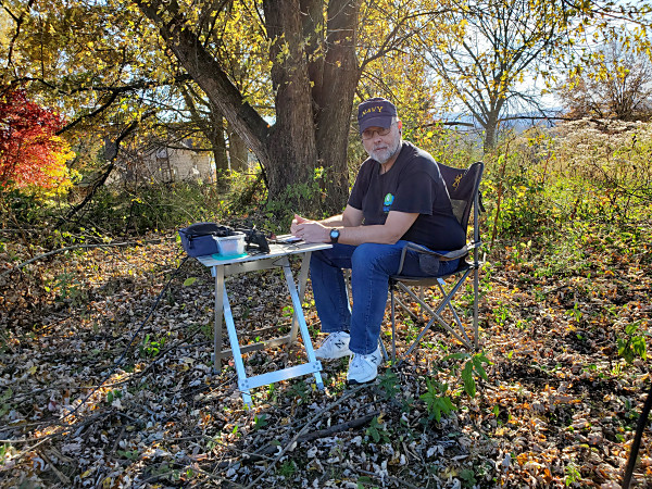 WB3GCK operating in the November WES on a beautiful Fall day