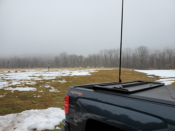 Snow melting at Black Rock Sanctuary. The rain tapered off, but there was a heavy fog off in the distance.