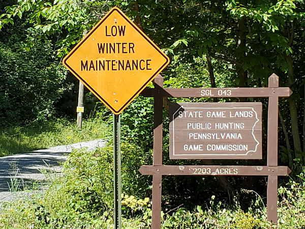 Pennsylvania State Game Lands 043 (POTA K-8742) entrance