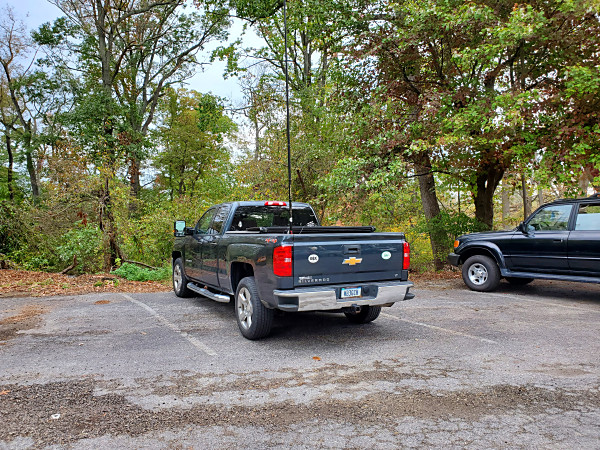 My parking spot in Fort Washington State Park (POTA K-1352)