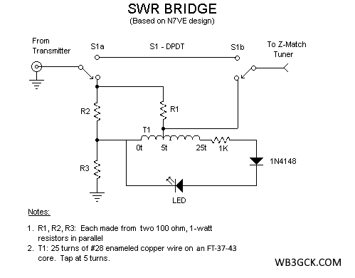 SWR Bridge Schematic