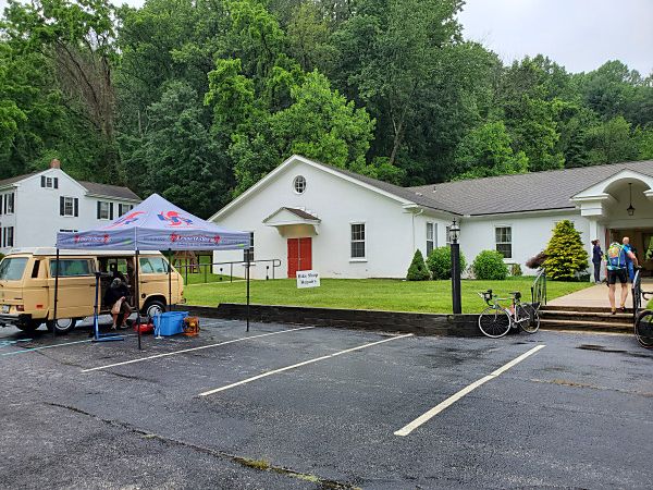 Yellow Springs rest stop for the French Creek Iron Tour. This was taken early in the day as the riders started coming through.