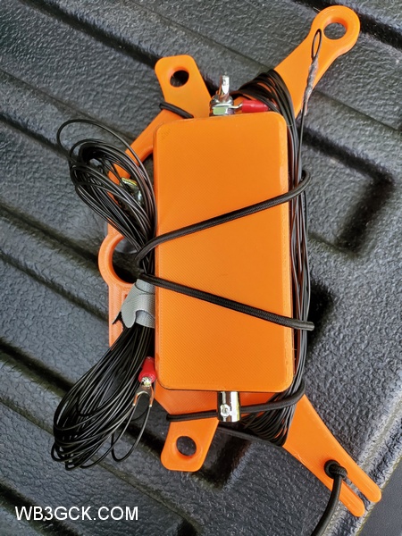 The 4:1 unun packed up for travel