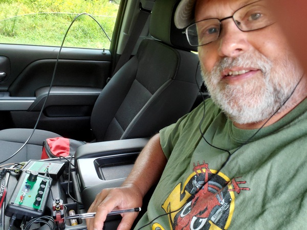 Yours truly operating in the 2022 Skeeter Hunt QRP contest