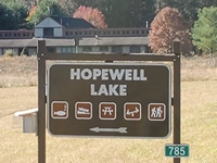 Hopewell Lake Sign in French Creek State Park