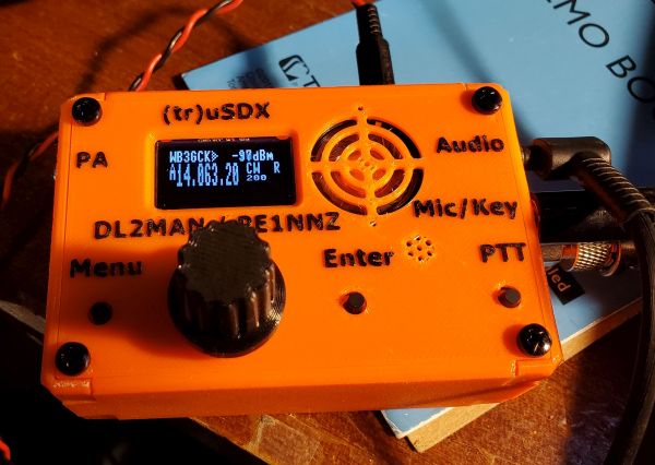 My new (tr)uSDX transceiver on the air for the first time