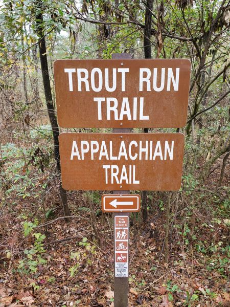 Trail signs at Swatara State Park. The Appalachian Trail runs through the park, but I wasn't close enough for a "two-fer."
