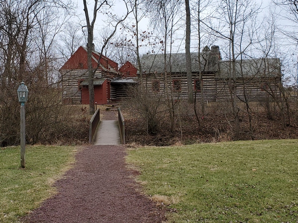 The rear of the Wayside Lodge viewed from across the creek