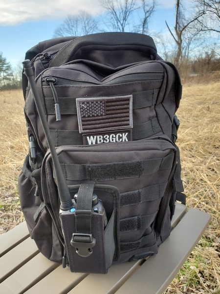 Samurai Wakizashi backpack. The patches and HT pouch were added by me.