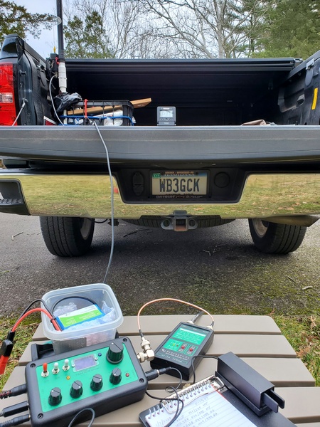 My rig today was my trusty Penntek TR-35 and Elecraft T1 ATU.