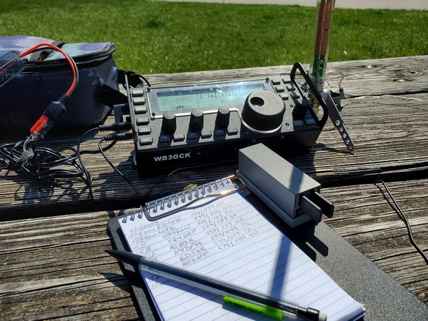 My picnic table operating position.